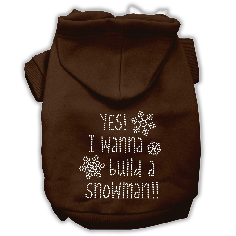 Yes! I want to build a Snowman Rhinestone Dog Hoodie Brown XS